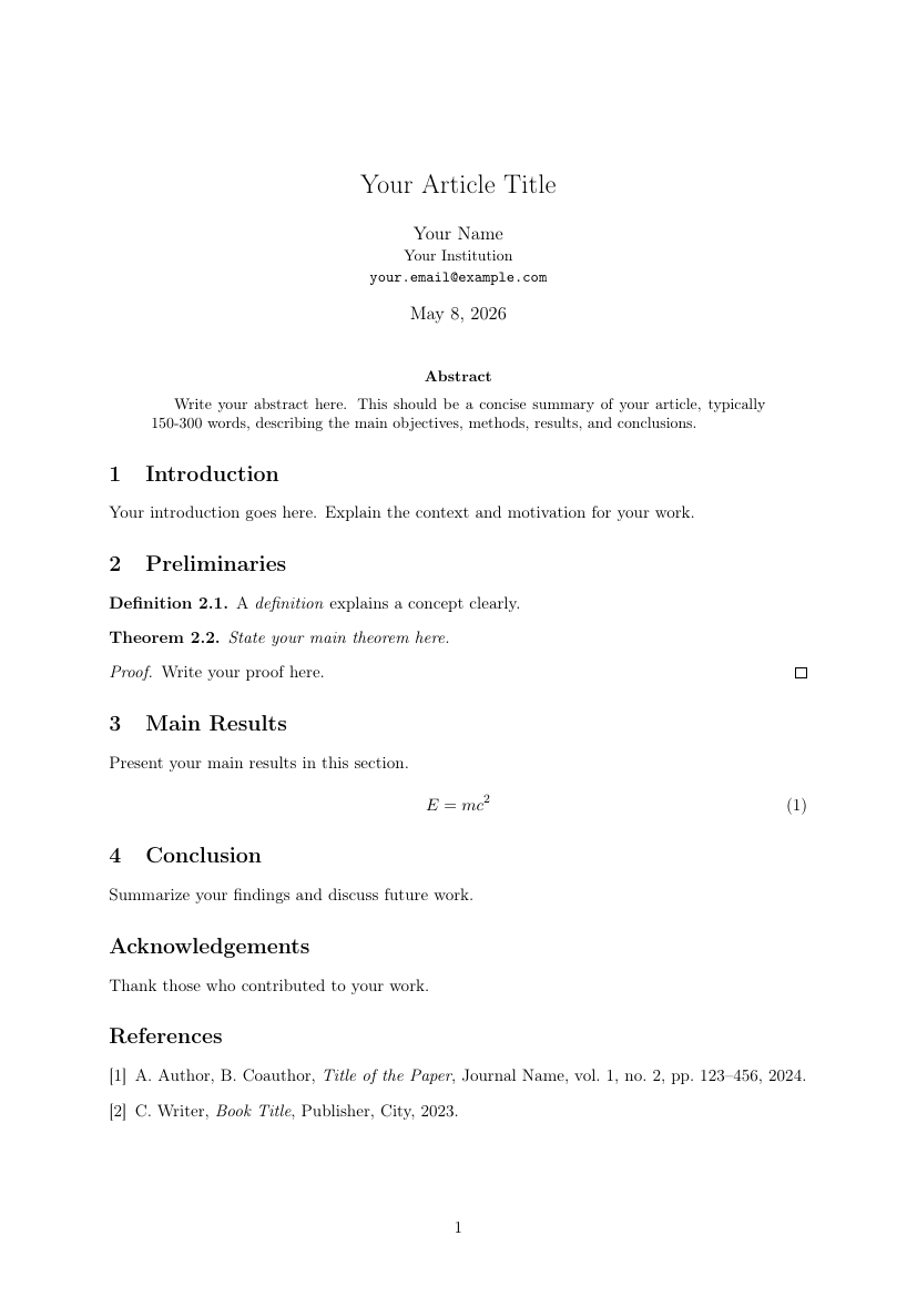 Simple Article preview
