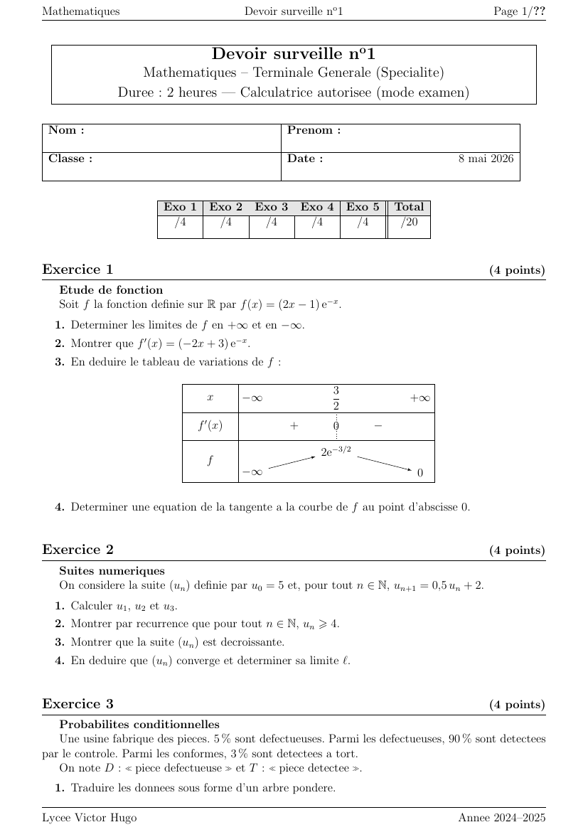 High School Test