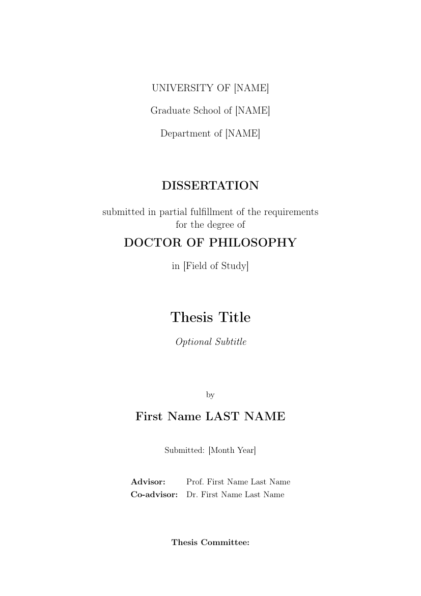 Thesis / Dissertation