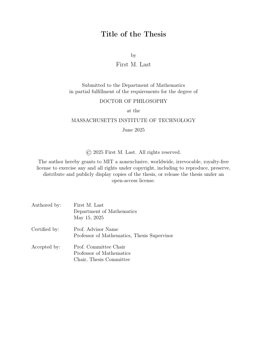 MIT Thesis