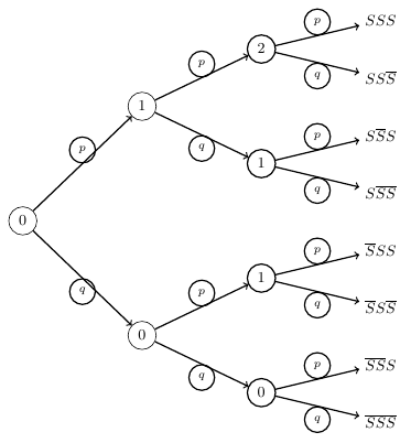Arbre binomial (loi binomiale)