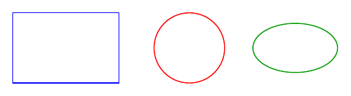 Aperçu : Rectangle, cercle, ellipse
